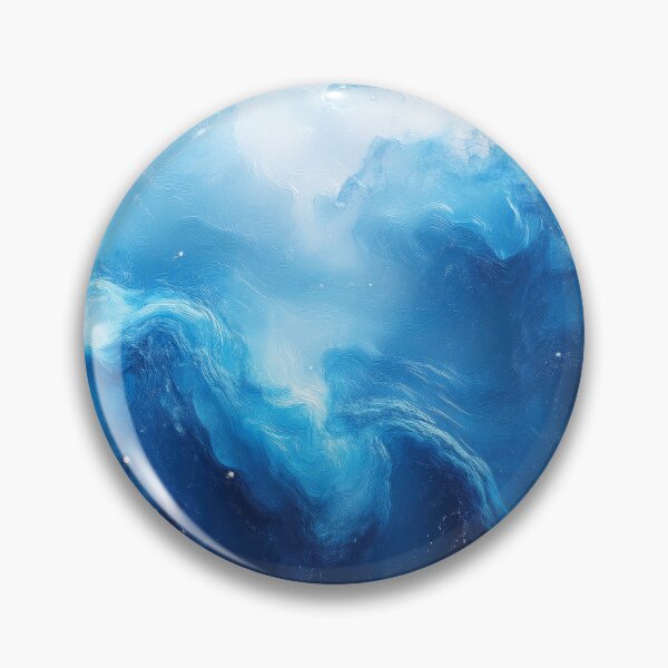 Item preview, Deep Ocean Waves Abstract in Blue and White Fluid Art designed and sold by lematworks.
