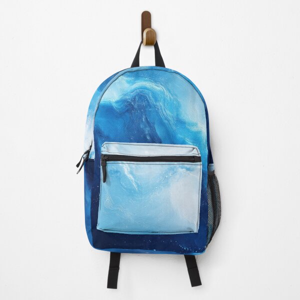 Item preview, Deep Ocean Waves Abstract in Blue and White Fluid Art designed and sold by lematworks.