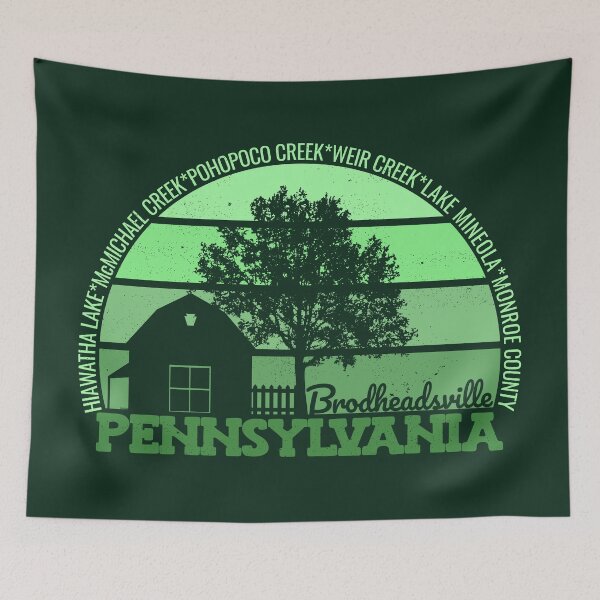 Item preview, Brodheadsville Pennsylvania Sunset Retro Vintage Local Pride Logo designed and sold by CRHPOD20.