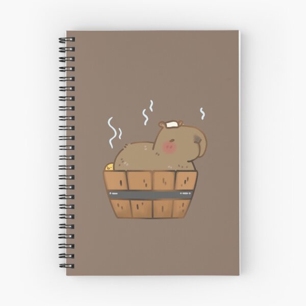 Item preview, A capybara is enjoying bath time designed and sold by KristeRouthen.