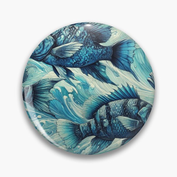 Item preview, Blue Fish Swimming in Current designed and sold by GabrielWest.