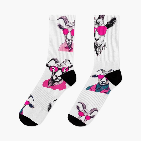 Item preview, Cool Goat with Pink Shades Pattern 1 designed and sold by Tom-Johnson.