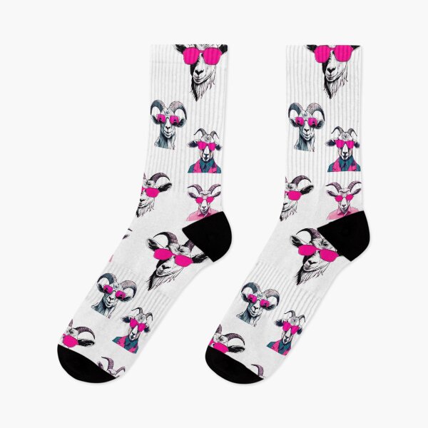 Item preview, Cool Goat with Pink Shades Pattern 2 designed and sold by Tom-Johnson.