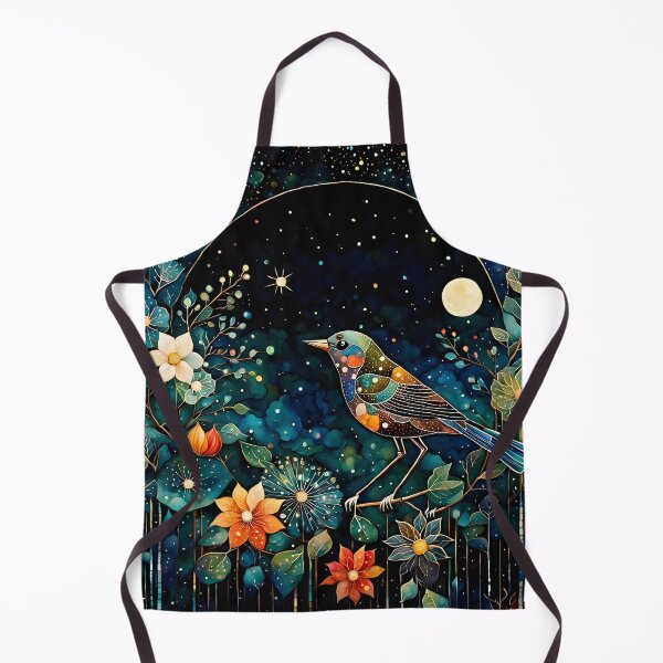 Item preview, Midnight Bird and Flowers designed and sold by KirstenStar.