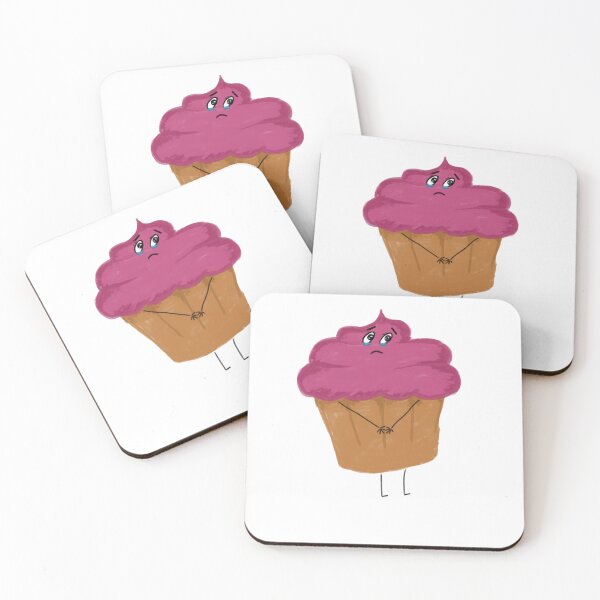 Item preview, Sad strawberry cupcake designed and sold by PrettyPinkyLady.
