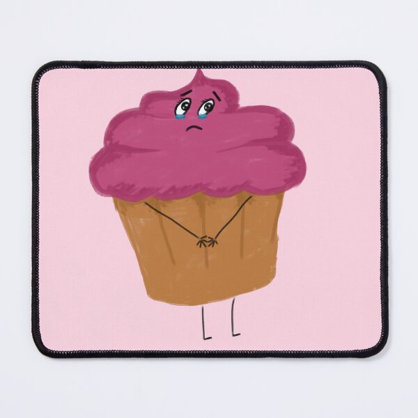 Item preview, Sad strawberry cupcake designed and sold by PrettyPinkyLady.