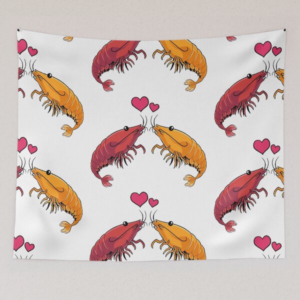 Item preview, Shrimp Love (Red and Orange) designed and sold by DinoDoggie.