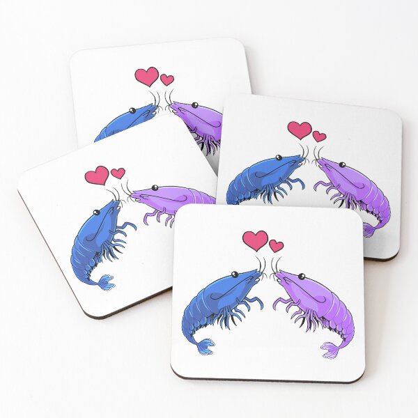Item preview, Shrimp Love (Blue and Purple) designed and sold by DinoDoggie.