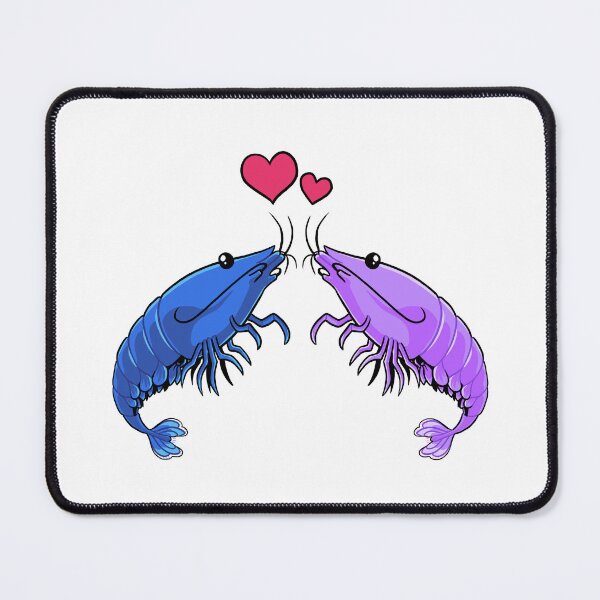 Item preview, Shrimp Love (Blue and Purple) designed and sold by DinoDoggie.