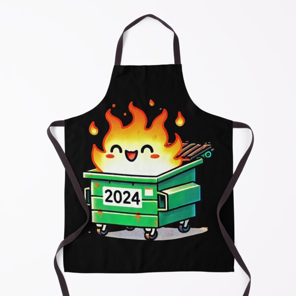 Item preview, 2024 Dumpster Fire – Cute and Funny Cartoon Illustration designed and sold by NiftyTees.