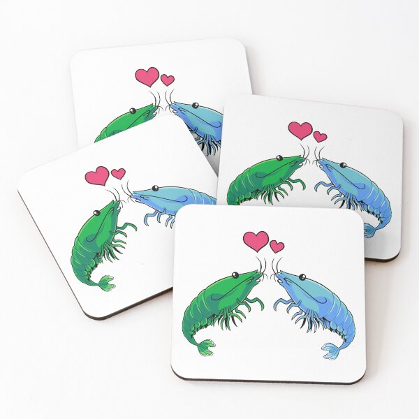 Item preview, Shrimp Love (Green and Blue) designed and sold by DinoDoggie.