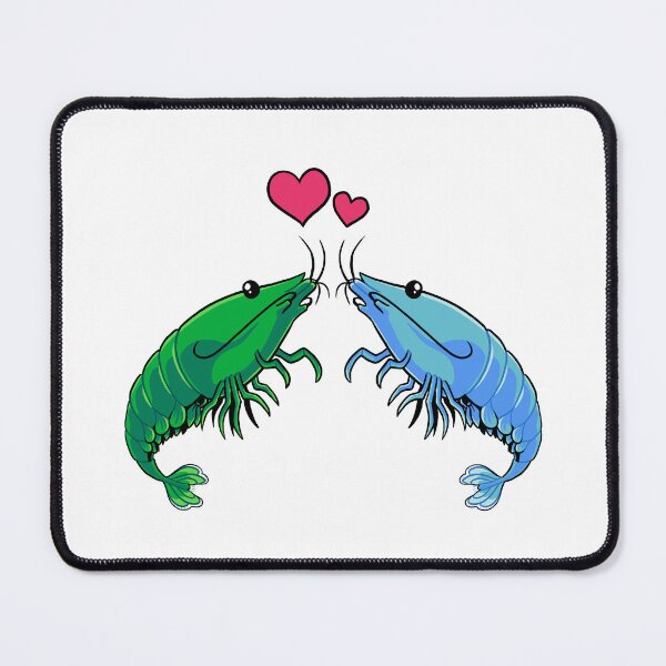 Item preview, Shrimp Love (Green and Blue) designed and sold by DinoDoggie.