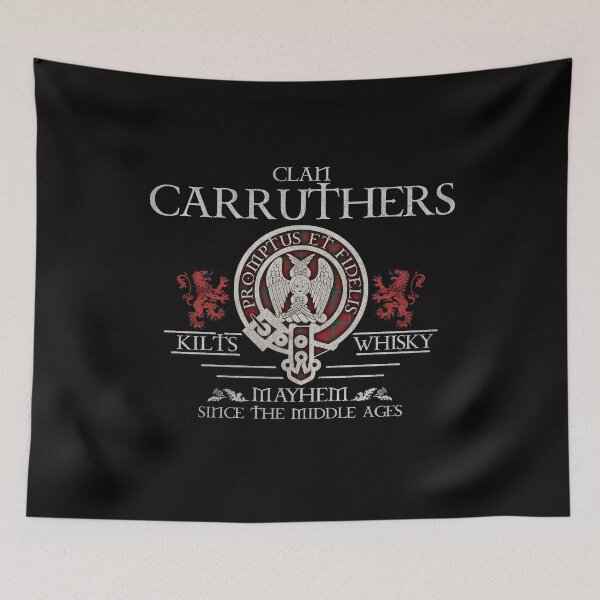 Artikelvorschau, Clan Carruthers Tartan Wappen Familientreffen Highland Games entworfen und verkauft von Clan1093.