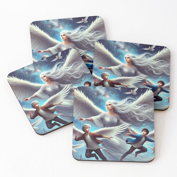 Item preview, Winged mother and children designed and sold by doramoredesigns.