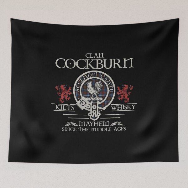 Item preview, Clan Cockburn Brown tartan crest family reunion Highland Games designed and sold by Clan1093.