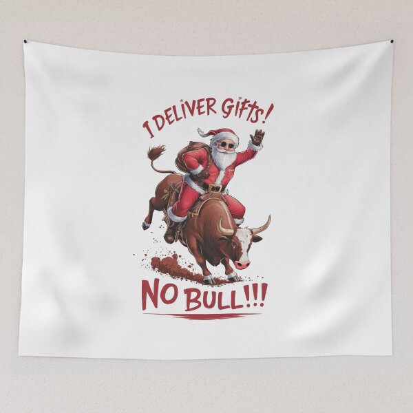 Item preview, Santa Riding Bull Christmas  designed and sold by bukajart.