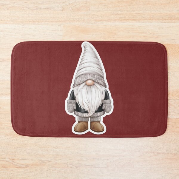 Item preview, Christmas gnome in a white cap designed and sold by Polanska.