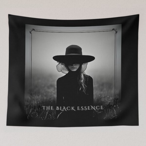 Item preview, The black essence, black and white graphics, black art, a woman, a hat with lace, the woman in black designed and sold by silent-violin.