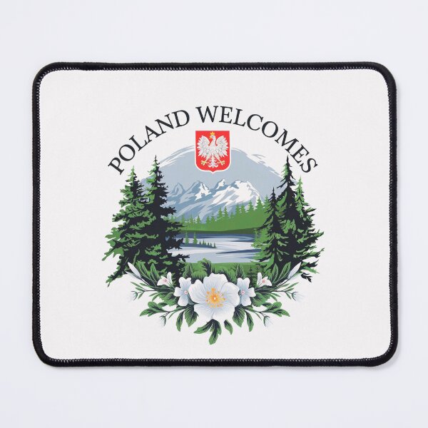 Item preview, Poland Welcomes Flag Map designed and sold by AnimalsDH305.