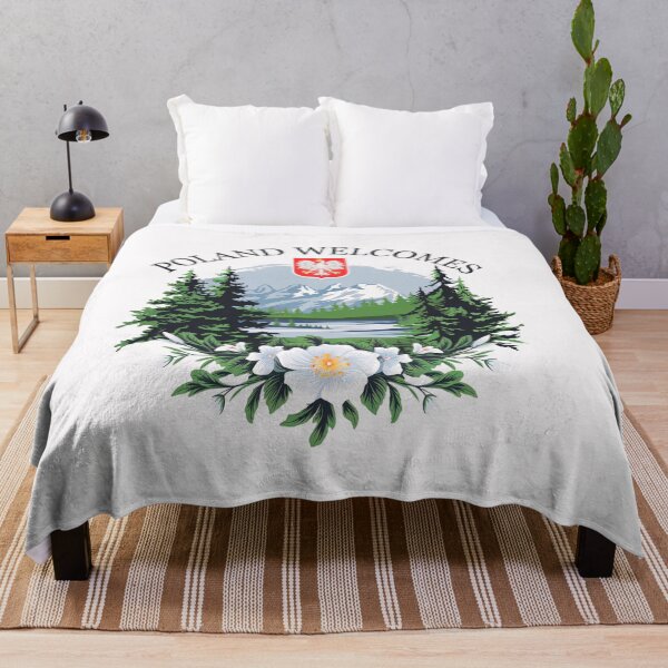 Item preview, Poland Welcomes Flag Map designed and sold by AnimalsDH305.