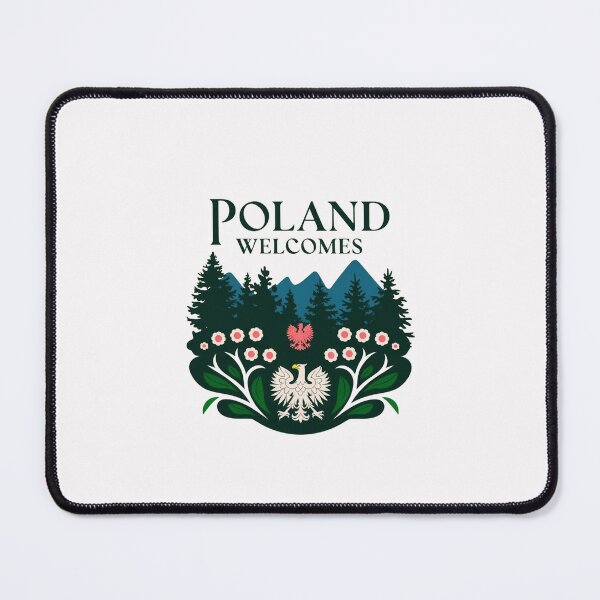 Item preview, Poland Welcomes Flag Map designed and sold by AnimalsDH305.