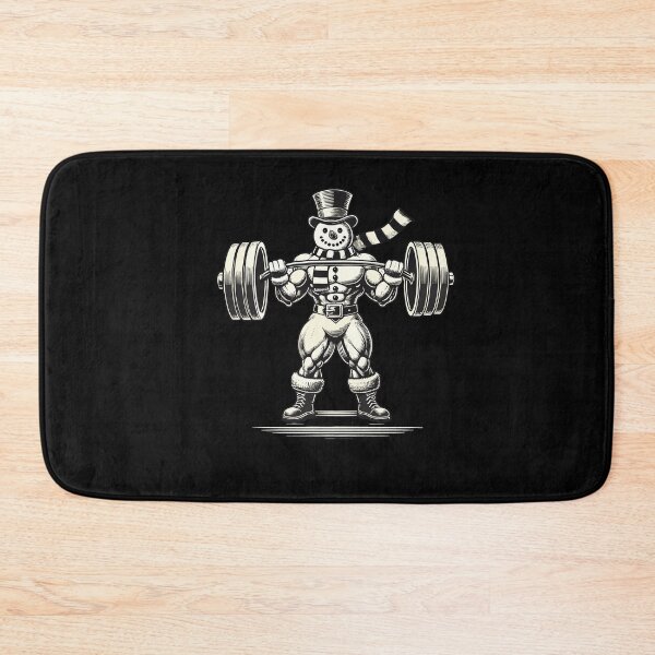 Item preview, Strong Snowman With Weightlifting designed and sold by LuminOrb.