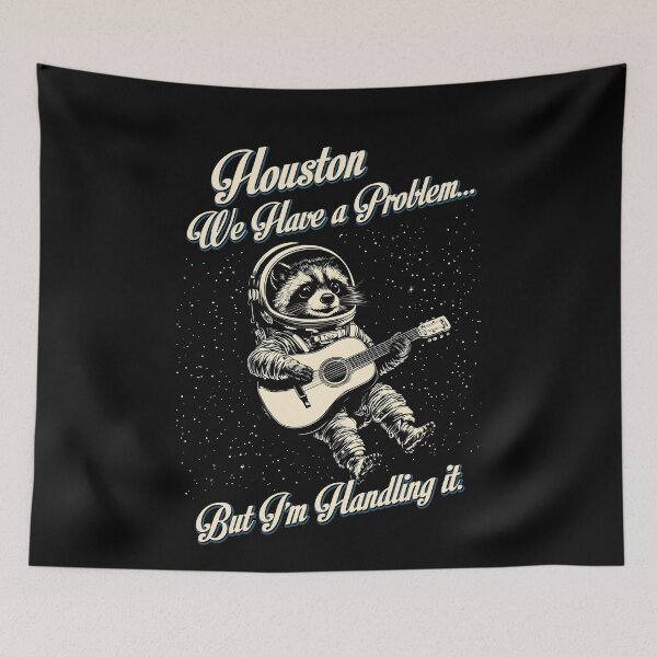 Item preview, Houston We Have a Problems, but I’m handling it. Astronaut Raccoon Guitar designed and sold by trendyzcom.