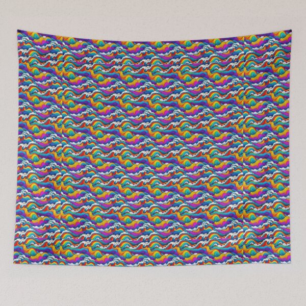 Item preview, COLORFUL WAVES PATTERN designed and sold by AJCIShop.