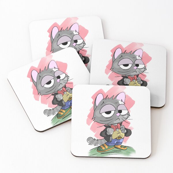 Item preview, Cartoon illustration of a cute fancy cat designed and sold by DimsArtShop.