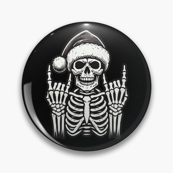 Item preview, Rock On Santa Skeleton Christmas Vibes designed and sold by LuminOrb.