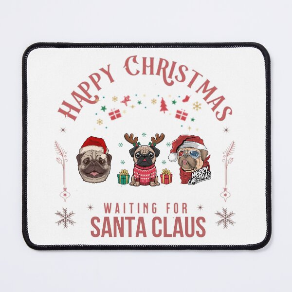 Item preview, Festive Pug Christmas – Waiting for Santa Claus, Bulldog Christmas Christmas Bulldog Shirt, Christmas Dog T-Shirt, Happy New Year Dog, Christmas Lights Tee, Gift for Dog Mom designed and sold by ryndigital.