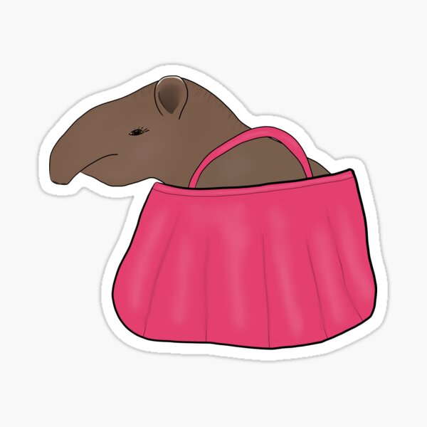 Vista previa del artículo con la obra «Tapir brasileño de tierras bajas en un bolso», diseñado y vendido por ThatIsSomething.