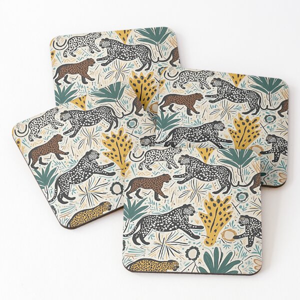 Item preview, Simple Illustration of Leopards and Plants designed and sold by AmuraLumina.