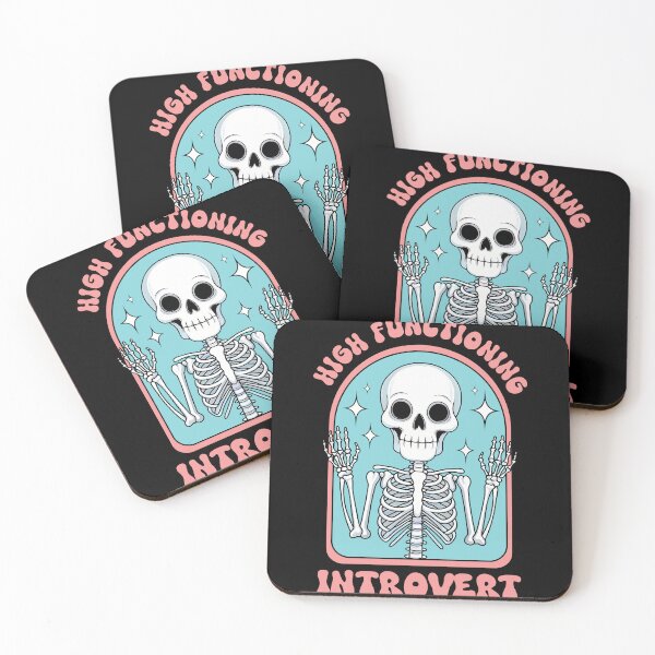 Item preview, Celebrate Introversion with Skeleton - High Functioning Introvert Skeleton  designed and sold by Belhbib Art ⭐⭐⭐⭐⭐.