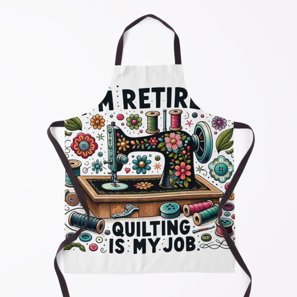 Aperçu de l'œuvre Je suis à la retraite et je fais du quilting, mon travail est amusant créée et vendue par Agouines.