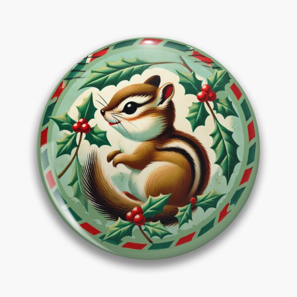 Artikelvorschau, Vintage Weihnachts-Streifenhörnchen entworfen und verkauft von FrictionMaxxing.