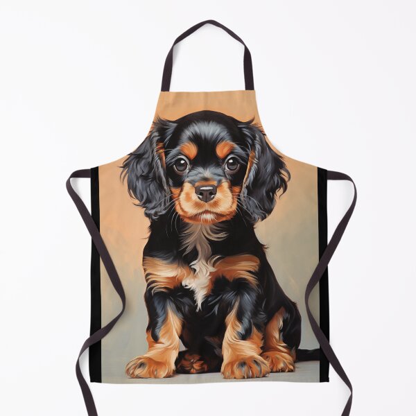 Item preview, Black and Tan Cavalier King Charles Spaniel Puppy designed and sold by PetsArt.