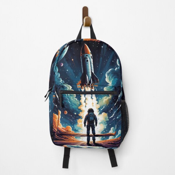 Item preview, Lone Astronaut Watching Rocket Launch designed and sold by ByteyCreatives.