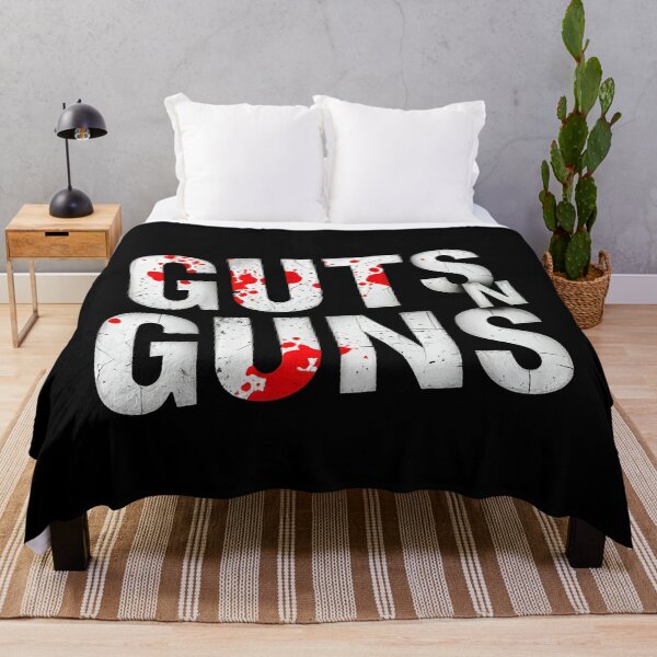 Item preview, Guts n Guns, Gorey Font, Dark Humor designed and sold by Burn-Ego.