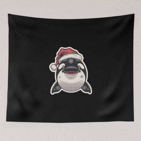 Item preview, Christmas Orca Killer Whale - Santa's Helper designed and sold by GRABAPSHOP.