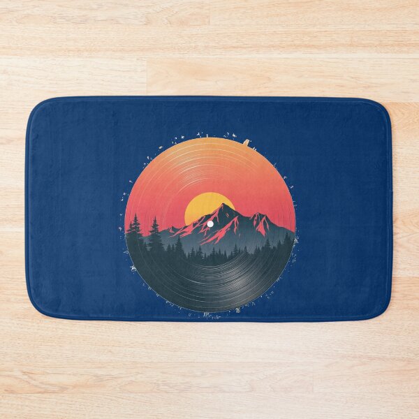 Item preview, Retro Vinyl Travel Mountain Peak Music Camper Adventure Camp Camping Art Vintage Outdoor Design Nature 80s designed and sold by Kia Blaze.