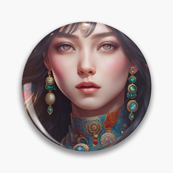 Item preview, Vintage Futuristic Asian Portrait designed and sold by stine1.