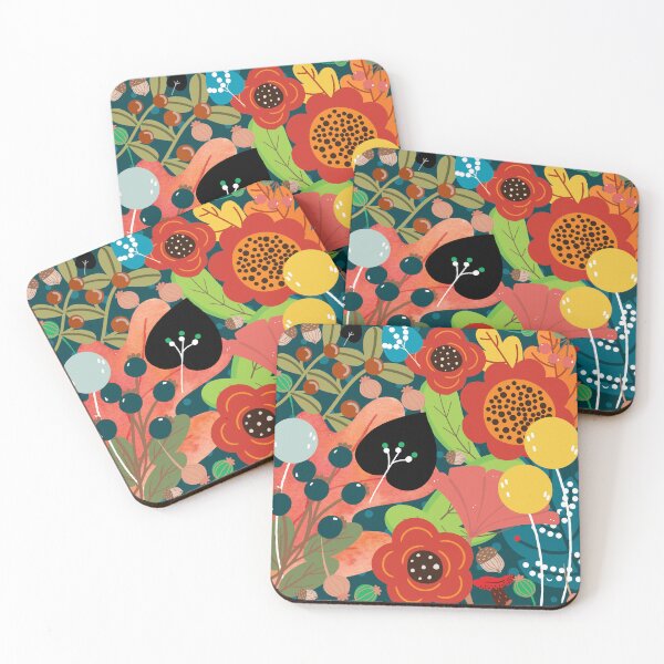 Item preview, Colourful Habitation with flowers, berries, and leaves. designed and sold by NthabiMach.