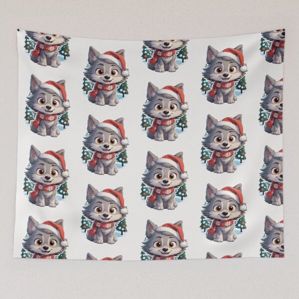 Item preview, Christmas Cartoon Wolf designed and sold by Krieghorn.