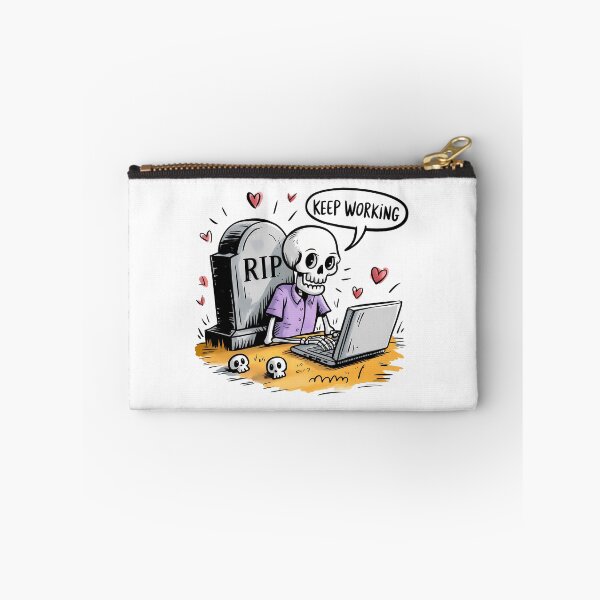 Item preview, Funny Skeleton Keep Working Even Feels Dead Inside  designed and sold by Belhbib Art ⭐⭐⭐⭐⭐.