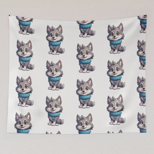 Item preview, Cartoon Winter Wolf designed and sold by Krieghorn.