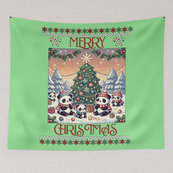 Item preview,  "Merry Christmas Panda Scene" designed and sold by BaKaT-s.