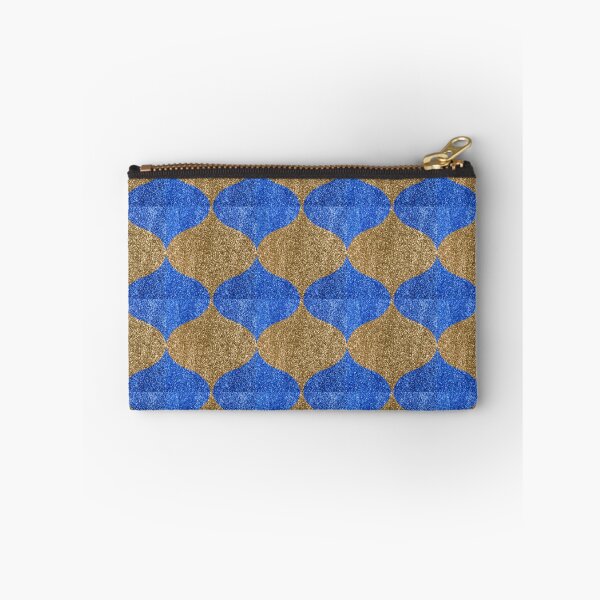 Item preview, Glitter Ogees / Glittering Ogees Blue Gold designed and sold by Victoria Rose.