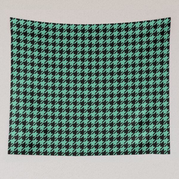 Item preview, Classic houndstooth, pied-de-poule pattern/black and azure. designed and sold by My-fake-places.