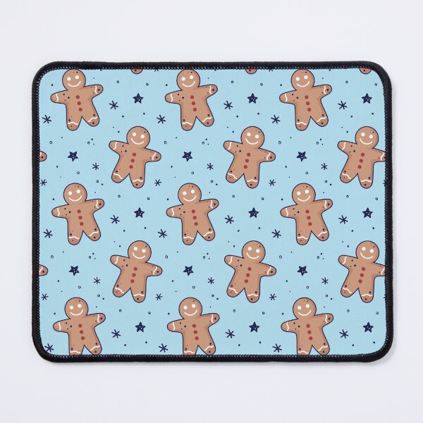 Item preview, Gingerbread men, snowflakes seamless pattern. Christmas background. Festive baked, flat design, doodle style. designed and sold by adamtepl.